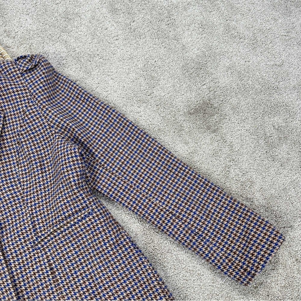 &merci Women’s Sloan Houndstooth Blazer Puff Sleeve Classic in Brown Size L - Picture 7 of 16